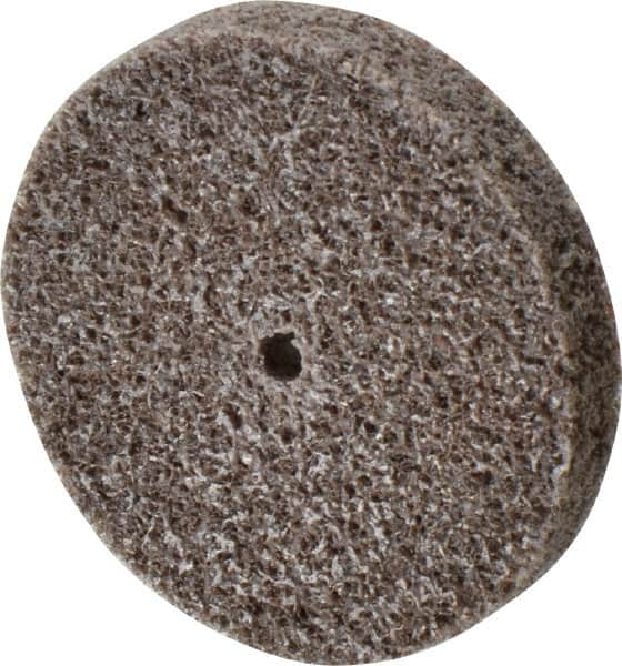 3M - 1-1/2" Diam, 1/4" Face Width, 1/8" Center Hole, Fine Grade, Aluminum Oxide Deburring Wheel - Unitized, Medium Density 5 Grade, 30,100 RPM - Makers Industrial Supply