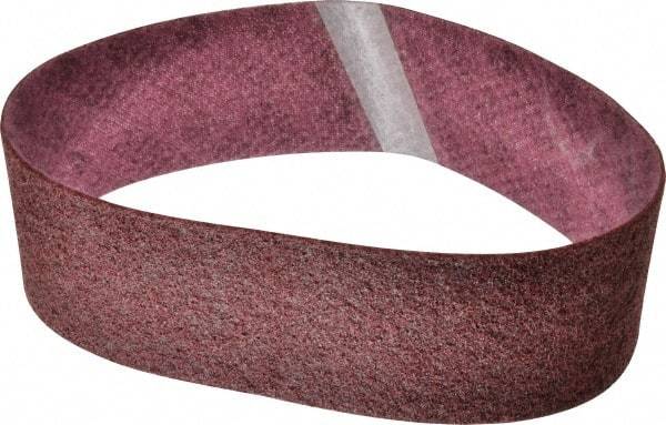 3M - 4" Wide x 36" OAL, Aluminum Oxide Abrasive Belt - Aluminum Oxide, Medium, Nonwoven, Series SC-BS - Makers Industrial Supply