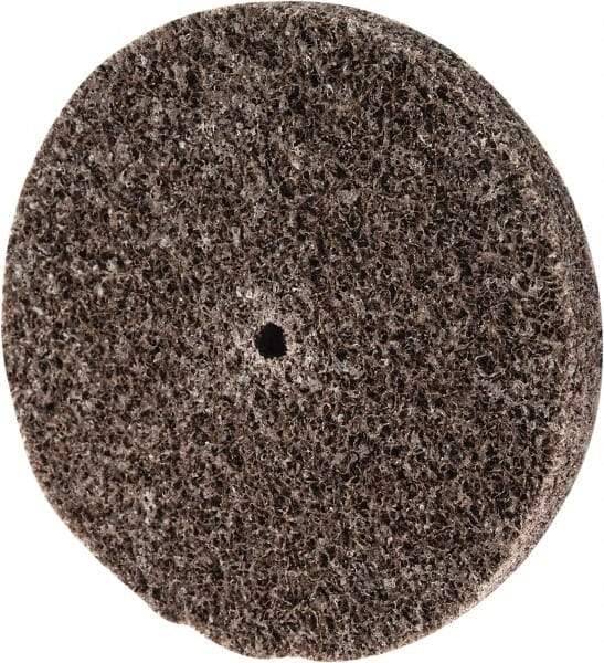 3M - 2" Diam, 1/4" Face Width, 1/8" Center Hole, Medium Grade, Aluminum Oxide Deburring Wheel - Unitized, Hard Density 7 Grade, 22,100 RPM - Makers Industrial Supply