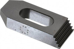 TE-CO - 1/2" Stud, Steel, Plain Strap Clamp - 11/16" Travel, 2-1/2" OAL x 1-1/8" Wide x 1/2" High, Black Oxide Finish, Tapered Nose - Makers Industrial Supply