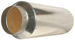 Suncourt - 6" ID Galvanized Duct Muffler - 24" Long x 10" Wide, 26 Gage, 1 Piece - Makers Industrial Supply