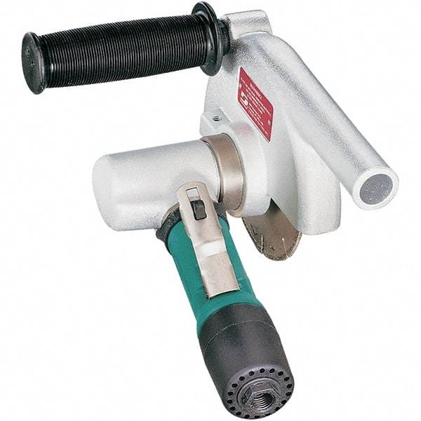 Dynabrade - 4-1/2" Wheel Diam, 20,000 RPM, Pneumatic Cutoff & Cutoff-Grinder Tool - Right Angle Handle, 1/4 NPT Inlet - Makers Industrial Supply