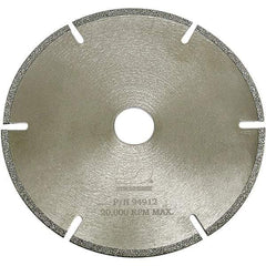 Dynabrade - 4-1/2" Diam, 3/8" Arbor Hole Diam, 6 Tooth Wet & Dry Cut Saw Blade - Diamond-Tipped, Standard Round Arbor - Makers Industrial Supply