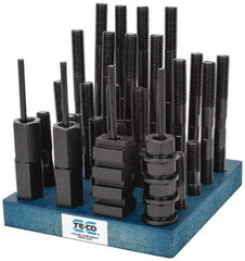 TE-CO - 41 Piece, 5/8-11 Stud, T Nut & Stud Kit - 3, 4, 5, 6, 7, 8" Stud Lengths - Makers Industrial Supply