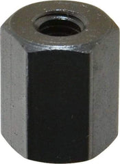 TE-CO - M6x1.00 Metric Coarse, 16mm OAL Steel Standard Coupling Nut - Black Oxide Coated, 13mm Width Across Flats - Makers Industrial Supply