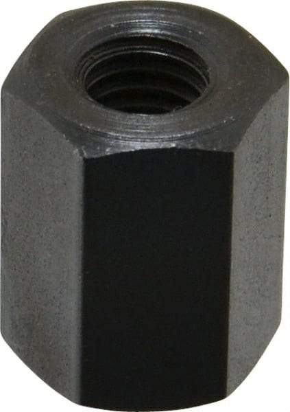 TE-CO - M8x1.25 Metric Coarse, 19mm OAL Steel Standard Coupling Nut - Black Oxide Coated, 14mm Width Across Flats - Makers Industrial Supply