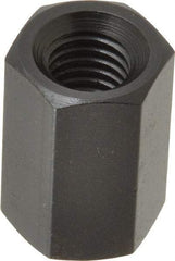 TE-CO - M10x1.50 Metric Coarse, 24mm OAL Steel Standard Coupling Nut - Black Oxide Coated, 16mm Width Across Flats - Makers Industrial Supply