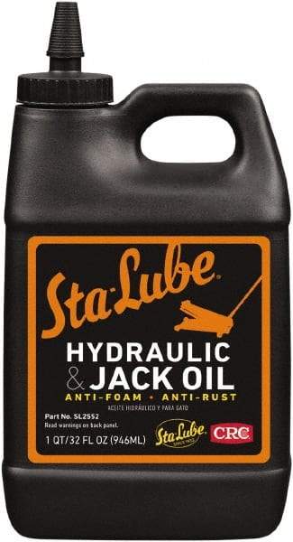 CRC - 1 Qt Bottle Petroleum Oil Hydraulic Oil - 0150°F, SAE 20, ISO 46, 49.5 to 58 cPs40 C cP - Makers Industrial Supply