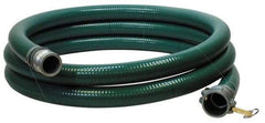 Alliance Hose & Rubber - -10 to 130°F, 6" Inside x 6.8" Outside Diam, PVC Liquid Suction & Discharge Hose - Green, 20' Long, 40 psi Working Pressure, 28 Vacuum Rating - Makers Industrial Supply