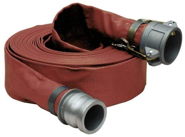 Alliance Hose & Rubber - -5 to 130°F, 6" Inside x 6" Outside Diam, PVC Liquid Suction & Discharge Hose - Brown, 50' Long, 100 psi Working Pressure - Makers Industrial Supply