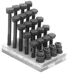 Gibraltar - 28 Piece, 5/8-11, 2 to 6" Length Range, T-Slot Bolt Assortment - 5/8" Slot Width, Grade 8 Steel - Makers Industrial Supply