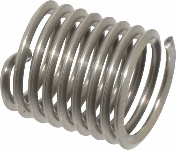 Heli-Coil - M9x1.25 Metric Coarse, 13.5mm OAL, Free Running Helical Insert - 10-7/8 Free Coils, Tanged, Stainless Steel, Bright Finish, 1-1/2D Insert Length - Makers Industrial Supply