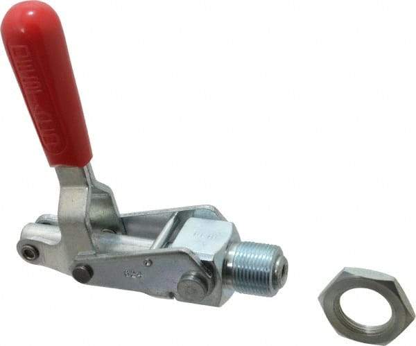 De-Sta-Co - 700 Lb Load Capacity, Mounting Plate Base, Carbon Steel, Standard Straight Line Action Clamp - 0.62" Plunger Diam, Straight Handle - Makers Industrial Supply