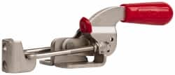 De-Sta-Co - 700 Lb Capacity, Horizontal, U Hook, Flanged Base, Stainless Steel Pull Action Latch Clamp - 1-3/4" Drawing Movement, 6.07" OAL, Threaded U Hook, Straight Handle - Makers Industrial Supply