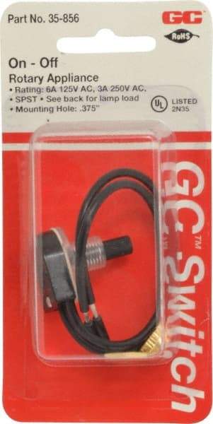 GC/Waldom - 3/8 Inch Mount Hole, Rotary Switch - Makers Industrial Supply