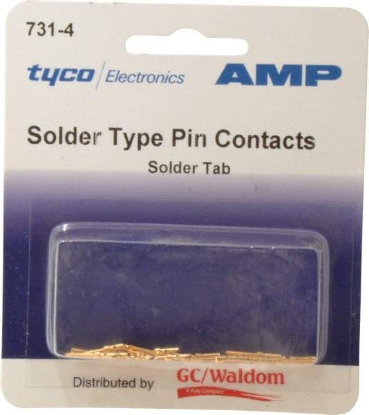 Tyco/Amp - 18 AWG Wire Modular Receptacle Plug Connector Pin Solder Cup Contact - Makers Industrial Supply