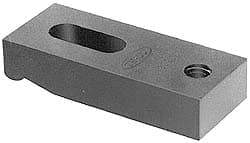 Gibraltar - 1/2" Stud, Medium Carbon Steel, Strap Clamp - 1" Travel, 4" OAL x 1-1/4" Wide x 5/8" High, Black Oxide Finish, Radius Nose - Makers Industrial Supply