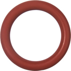 O-Ring: 2.5 mm ID x 4.5 mm OD, 2 mm Thick, Silicone Round Cross Section, Shore 70A, Red