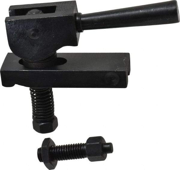 Value Collection - 1/2-13 Tap Size, Steel Strap Clamp Assembly - Center Cam, 5/8" Strap Thickness, 1" Travel, 4" Strap Len, 1-1/4" Strap Width - Makers Industrial Supply