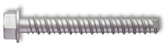 Red Head - 3/8" Diam, 4" Length Under Head, Hex Drive, Concrete Screw & Masonry Fastener - Steel, Zinc-Plated Finish - Makers Industrial Supply