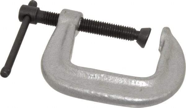 Gibraltar - Light-Duty 1-1/2" Max Opening, 1-1/2" Throat Depth, Cast Iron Standard C-Clamp - 400 Lb Capacity, 0" Min Opening, Standard Throat Depth, Malleable Cast Iron Screw - Makers Industrial Supply