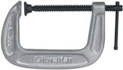 Gibraltar - Light-Duty 2-1/2" Max Opening, 1-7/16" Throat Depth, Cast Iron Standard C-Clamp - 600 Lb Capacity, 0" Min Opening, Standard Throat Depth, Malleable Cast Iron Screw - Makers Industrial Supply