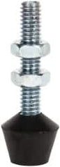 De-Sta-Co - 5/16-18 Carbon Steel Cap Tip Clamp Spindle Assembly - 39.12mm Thread Length, 57.15mm OAL, Flat Tip Cap, 0.83" Tip Surface Diam, Use with Toggle Clamps - Makers Industrial Supply