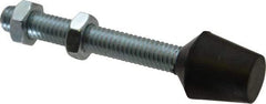 De-Sta-Co - 3/8-16 Carbon Steel Cap Tip Clamp Spindle Assembly - 63.5mm Thread Length, 88.9mm OAL, Flat Tip Cap, 0.88" Tip Surface Diam, Use with Toggle Clamps - Makers Industrial Supply