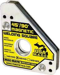 Mag-Mate - 3-3/4" Wide x 3/4" Deep x 4-3/8" High, Rare Earth Magnetic Welding & Fabrication Square - 75 Lb Average Pull Force - Makers Industrial Supply