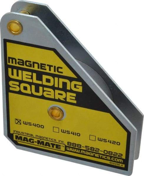 Mag-Mate - 3-3/4" Wide x 3/4" Deep x 4-3/8" High, Rare Earth Magnetic Welding & Fabrication Square - 75 Lb Average Pull Force - Makers Industrial Supply