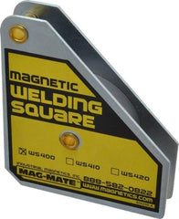 Mag-Mate - 3-3/4" Wide x 3/4" Deep x 4-3/8" High, Rare Earth Magnetic Welding & Fabrication Square - 75 Lb Average Pull Force - Makers Industrial Supply