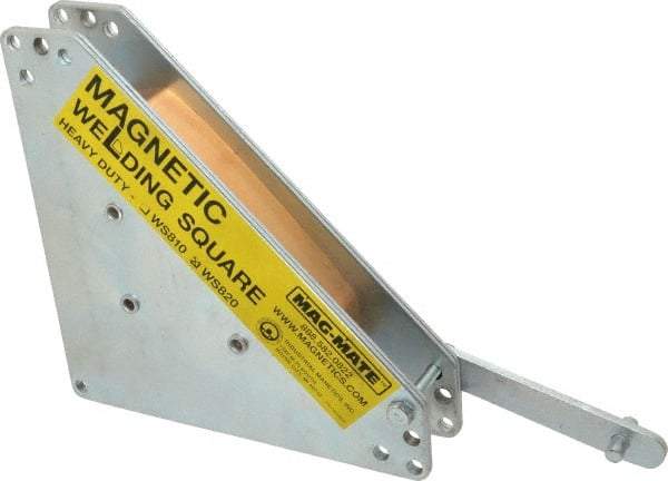 Mag-Mate - 8" Wide x 1-5/8" Deep x 8" High, Rare Earth Magnetic Welding & Fabrication Square - 325 Lb Average Pull Force - Makers Industrial Supply