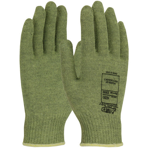 07-KA710/M Gloves W/ACP Technology - Kevlar ACP 10 Gauge Seamless Knit - M. Wgt - Green - Exact Industrial Supply