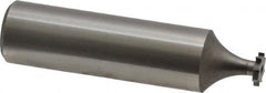 Made in USA - 1/4" Diam x 3/64" Face Width, High Speed Steel, 8 Teeth, Shank Connection Woodruff Keyseat Cutter - Uncoated, 2-1/16" OAL x 1/2" Shank, Straight Teeth - Makers Industrial Supply