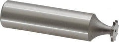 Made in USA - 3/8" Diam x 3/64" Face Width, High Speed Steel, 8 Teeth, Shank Connection Woodruff Keyseat Cutter - Uncoated, 2-1/16" OAL x 1/2" Shank, Straight Teeth - Makers Industrial Supply