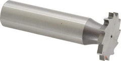 Made in USA - 7/8" Diam x 3/32" Face Width, High Speed Steel, 14 Teeth, Shank Connection Woodruff Keyseat Cutter - Uncoated, 2-5/32" OAL x 1/2" Shank, Straight Teeth - Makers Industrial Supply