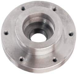 Buck Chuck Company - Adapter Back Plate for 6" Diam Self Centering Lathe Chucks - 2-3/16 - 10 Mount, 2.192" Through Hole Diam, 4.906mm ID, 6-1/2" OD, 0.947" Flange Height, Steel - Makers Industrial Supply