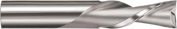 SGS - 1/2" Cutting Diam x 1-1/2" Length of Cut, 2 Flute, Downcut Spiral Router Bit - Uncoated, Right Hand Cut, Solid Carbide, 3-1/2" OAL x 1/2" Shank Diam, Square End - Makers Industrial Supply