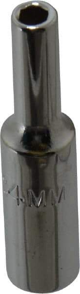 Proto - 1/4" Drive, Deep Hand Socket - 6 Points, 1-15/16" OAL, Chrome Finish - Makers Industrial Supply