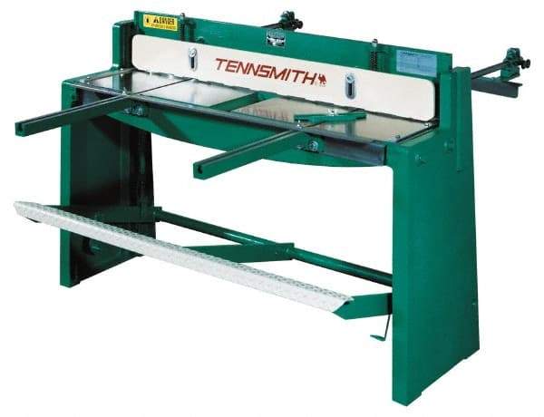 Tennsmith - 37 Inch Long Blade, Manual Power Floor Shear - 27 Inch Deep x 42 Inch High, 0.0394 Inch Stainless Steel Capacity, 0.0630 Inch Mild Steel Capacity, 30 Inch Back Gauge Range - Makers Industrial Supply