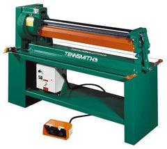 Tennsmith - 20 Gauge Max Stainless Steel Capacity, 49 Inch Max Forming Width, Floor Machine, Electric Slip Roll - 3/4 hp, 77 Inch Overall Width, x 50 Inch Overall Height, 3 Inch Slip Roll Diameter, 3/8, 1/2, 5/8 Inch Wire Groove Width, 230/460 Voltage - Makers Industrial Supply