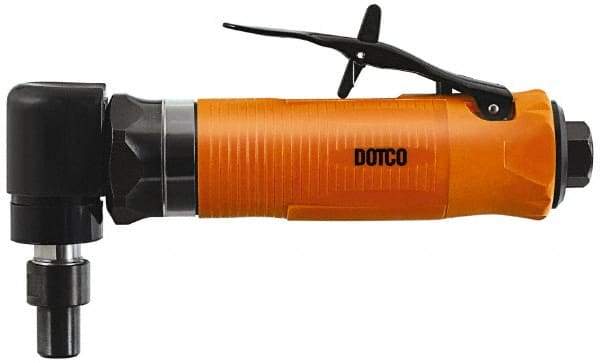 Dotco - 1/4" Collet, Angle Handle, Air Angle Die Grinder - 20,000 RPM, Rear Exhaust, 23 CFM, 0.4 hp, 90 psi, 1/4" Inlet - Makers Industrial Supply