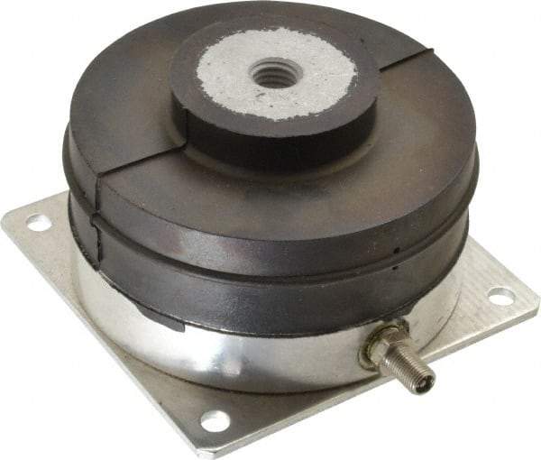 Tech Products - 1/2-13 Bolt Thread, 4-1/8" Long x 4.19" Wide x 2-1/2" High Pneumatic Stud Mount Leveling Pad & Mount - 300 Max Lb Capacity, 4.14" Base Diam - Makers Industrial Supply