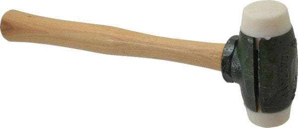 Garland - 2 Lb Head 1-1/2" Face Nylon Split Head Hammer - 12-1/2" OAL, Wood Handle - Makers Industrial Supply