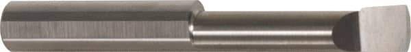 Accupro - 0.49" Min Bore Diam, 3-1/2" Max Bore Depth, 1/2 Shank Diam, Corner Radius Boring Bar - 0.005 to 0.008" Corner Radius, Right Hand Cut, Solid Carbide, Bright Finish - Exact Industrial Supply