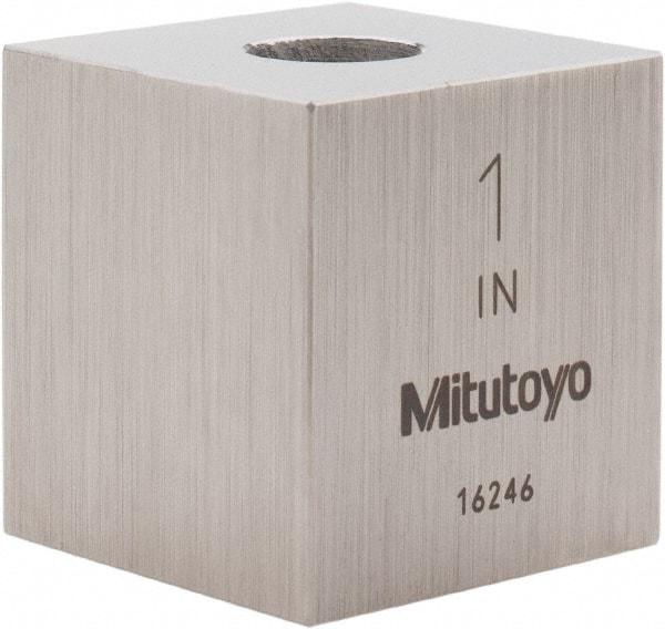 Mitutoyo - 1" Square Steel Gage Block - Accuracy Grade 0, Includes Certificate of Inspection - Makers Industrial Supply