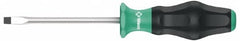 Slotted Screwdriver: 175mm Blade Length, Round Shank, Ergonomic Handle