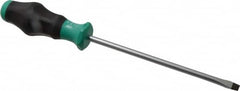 Wera - 287mm OAL Standard Slotted Screwdriver - 175mm Blade Length, Round Shank, Ergonomic Handle - Makers Industrial Supply