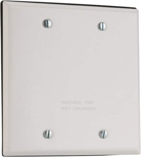 Cooper Crouse-Hinds - Electrical Outlet Box Aluminum Weatherproof Cover - Includes Gasket - Makers Industrial Supply