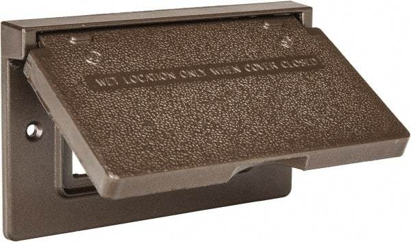 Cooper Crouse-Hinds - Electrical Outlet Box Aluminum Weatherproof Cover - Includes Gasket - Makers Industrial Supply